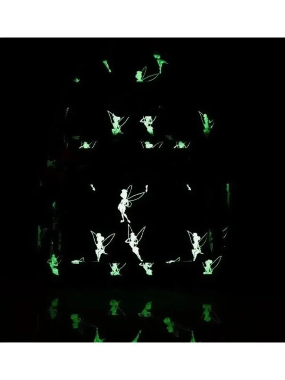 Loungefly Disney Peter Pan Teal Tinkerbell Glow In The Dark Mini Backpack NWT